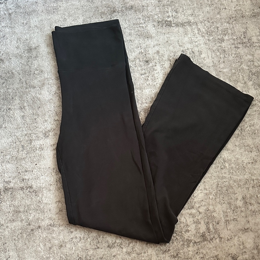 Victoria's Secret Black Cotton High-Waist Flared Leggings